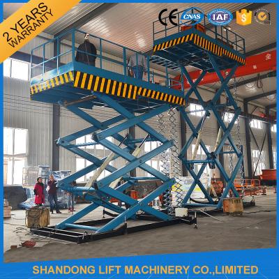 China 5 T Stationary Hydraulic Heavy Duty Scissor Lift , Hydraulic Work Platform Lift for sale