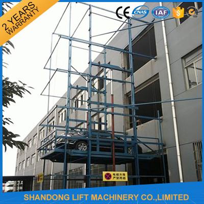 China Vertical 4 Post Car Hydraulic Elevator Lift for Home Garage 800kg Lifting Capacity for sale