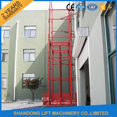 China Guide Rail Chain Hydraulic Elevator Lift , Home Cargo Double Cylinder Hydraulic Lift for sale