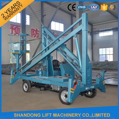 China Hydraulic Mobile Articulated Trailer Mounted Boom Lift with Battery / Diesel Power Source for sale