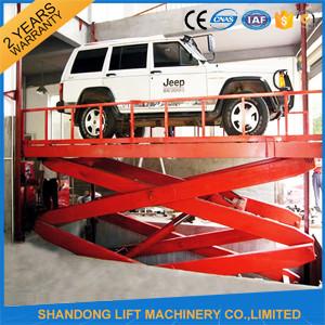 China 220V Electric Portable Hydraulic Scissor Car Lift for Outdoor / Home Garage CE for sale