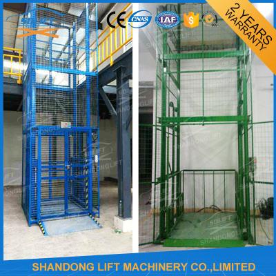 China 1.5 ton 7.5m Guide Rail Electric Hydraulic Warehouse Elevator Lift for Cargo Lifting for sale