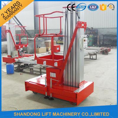 China Electric Telescopic Vertical Hydraulic Man Lift Equipment Light Duty 6m 100kg for sale