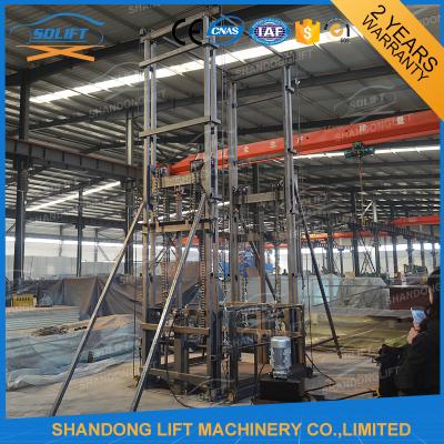 China 1ton Vertical Wall Mounted Warehouse Elevator Lift with 4 m Lifting Height 1 t Loading Capacity for sale