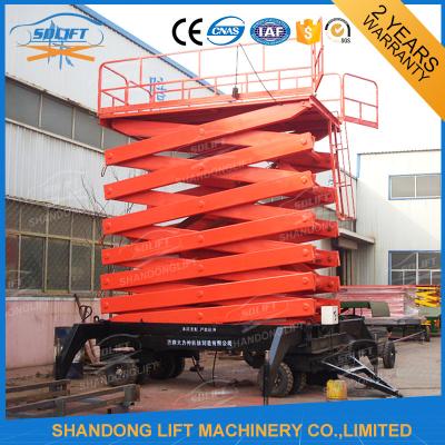 China Hydraulic Mobile Platform Lift with 500kg Loading Capacity 12m Lifting Height for sale
