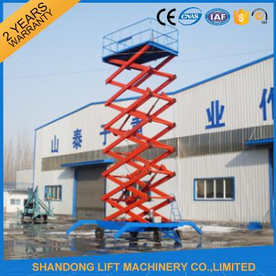China 4m - 20m Lifting Height Mobile Scissor Lift Table for Aerial Work / Building Cleaning for sale
