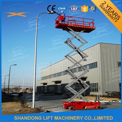 China Hydraulic Auto Self Propelled Elevating Work Platforms with LED Battery Condition Indicator for sale