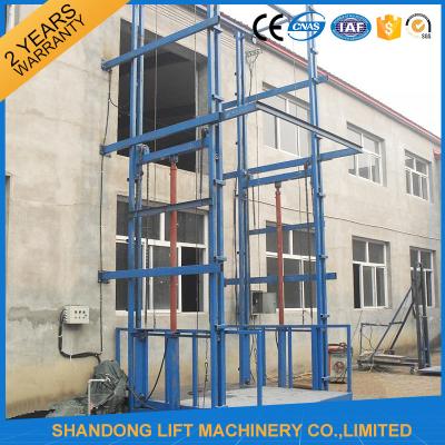 China Elevadores industriais dos elevadores do armazém vertical hidráulico com CE do trilho de guia de 10 m à venda