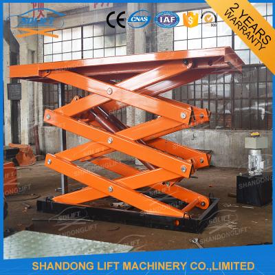 China 4T 7m Stationary Scissor Lift Table Vertical Cargo Lifting Elevator for sale