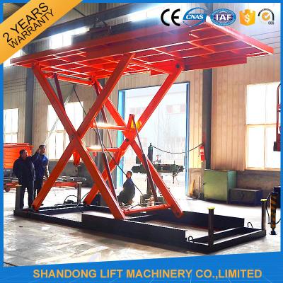 China Red 5T 3.5M Electric Hydraulic Scissor Car Lift for Car Parking for sale