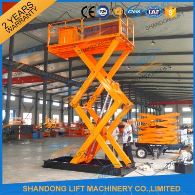China 3T 3.6M Cargo Loading Fied Stationary Hydraulic Scissor Lift Warehouse Scissor Lift Table for sale
