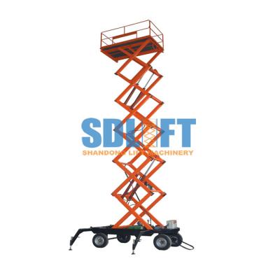 China 300kg 10m Aerial Work Mobile Scissor Lift Platform With Wheels for sale