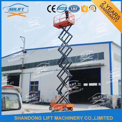 China Hydraulic Mobile Self Propelled Elevating Work Platforms With 90 Degree Turnable Wheels for sale