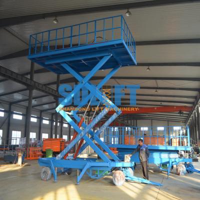 China 3t 6m Motorized Lift Table Electric Loading Dock For Cargo Moving Te koop
