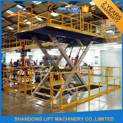 China Painting / Galvanizing Q235 Steel Stationary Hydraulic Scissor Lift With Customized Platform Size for sale
