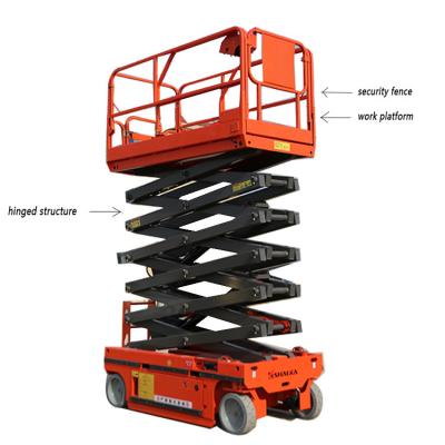 China 6m 8m 10m 12m 14m Aerial Small Work Platform Hydraulic Self Driving Electric Scissor Lifts for sale