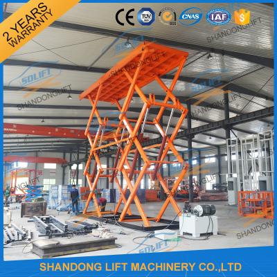 China 10T 8M Heavy Loading Material Lift Warehouse Stationary Hydraulic Scissor Lift CE TUV SGS for sale