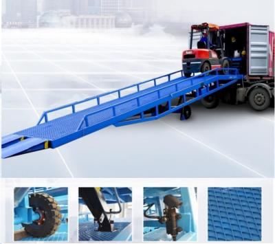 China 8T mobile container dock levelers portable loading unloading ramps for trucks for sale