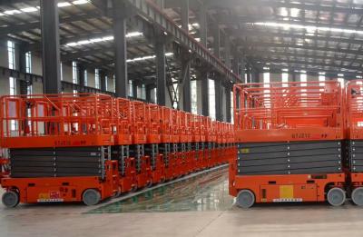 China Electric Telescopic Aerial Work Mobile Scissor Lift Trucks CE 4m -14m 300kg 500kg Load weight for sale
