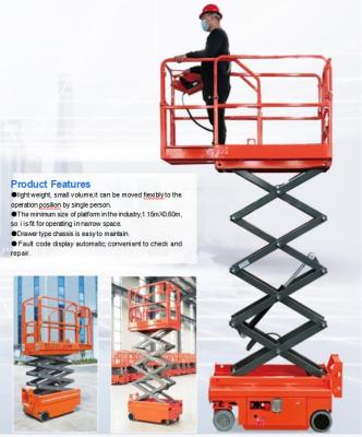 China Self Propelled Elevating Work Platforms , CE Hydraulic Electric Aerial Lift Scaffolding for sale