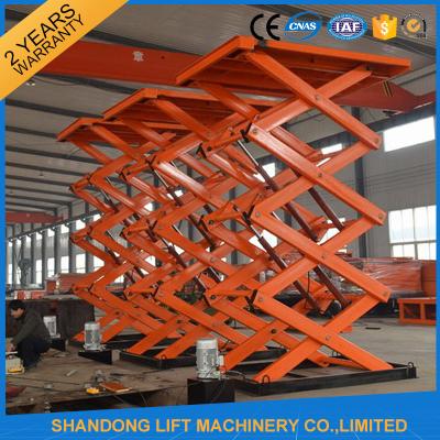 China Adjustable Hydraulic Stationary Warehouse Mechanical Scissor Lift , Hydraulic Scissor Lift for sale