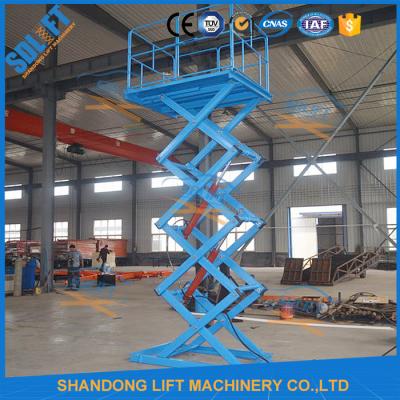 China 1.5T 3.8M Stationary Hydraulic Scissor Lift , Scissor Lifting Equipment SGS TUV for sale