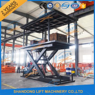 China 5T 3M Double Layer Hydraulic Scissor Car Lift For Villa Garage 2 Cars Parking Lift for sale