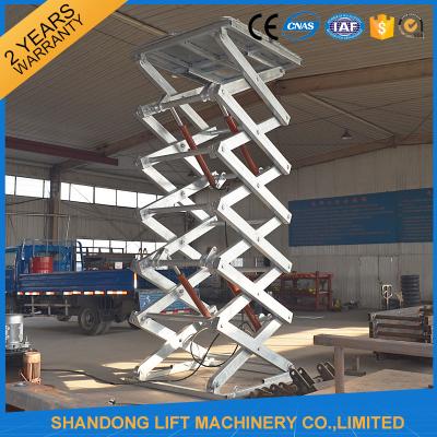 China Customized Hot Galvanizing Stationary Hydraulic Scissor Lift , Fixed Hydraulic Cargo Lift CE for sale