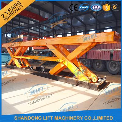 China 8T Electrical Hydraulic Scissor Heavy Duty Lift Tables Elevating Platform With Jack Lift for sale