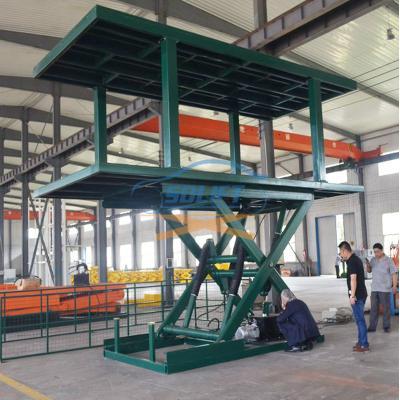 China 3T 2.5M Double Deck Car Parking System Hydraulic Car Lifts For Home Garages Car Parking for sale