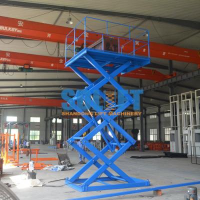China 1T Stationary Hydraulic Scissor Lift Elevator , Pallet Scissor Lift Platforms for sale