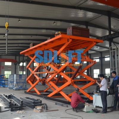 China 12T 6M Double Scissor Lift Table for sale