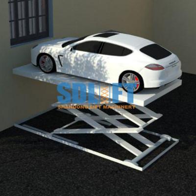 China 3T 5.6M Hydraulic Scissor Car Lift For Home Garage Portable / Heavy Duty Scissor Lift Table for sale
