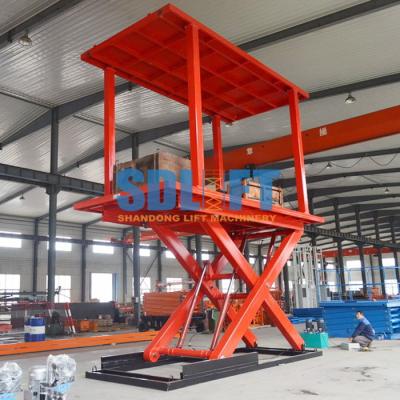 China 3T 3M Double Deck Hydraulic Scissor Car Lift For Home Garages for sale