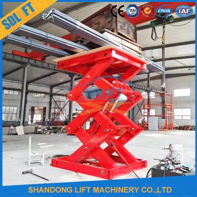 China Hydraulic 18tons 3m Heavy Duty Scissor Cargo Lift Warehouse Anti Skid for sale