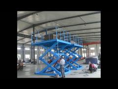 Hydraulic cargo lift warehouse scissor lift