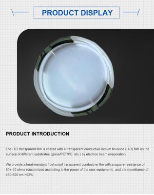 China Antihielo ITO Escudo electromagnético Substrato de vidrio a prueba de calor en venta