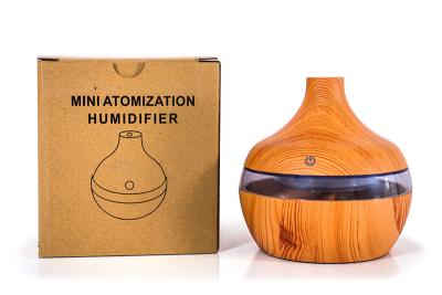 China Water drop wood grain humidifier- humidifier essential oil aromatherapy lamp bedroom Nightlight incense portable aromath for sale