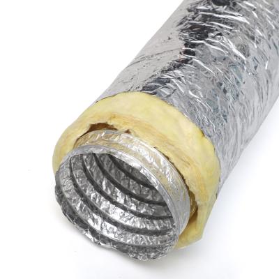 China Aluminium / Polyester Film Laminated Core Insulated Flexible Duct 25 - 50mm for sale