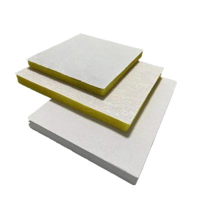 中国 Decorative Fiberglass Ceiling Tiles 15mm 24mm With PVC Facing 販売のため