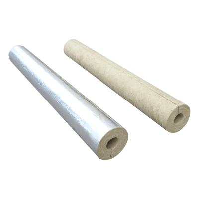 China Fireproof Insulated Mineral Wool Tube Insulation Rock Wool Pipe Cover for HVAC system en venta