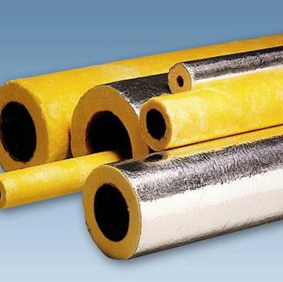 中国 Fireproof Industrial Aluminum Foil Fiberglass Pipe Insulation Factory Price 50mm High Density Glass Wool Insulation Pipe 販売のため