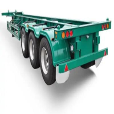 China SINOTRUK HOWO 3 4 Axles 20 40 FT Skeleton Semi Trailer With Container Lock  High Strength Steel For Excavator Transport for sale