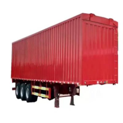 China High Security 2 3 Axle 30Ton 40T Cargo Semi Trailer With Closed Type Aluminum Alloy Cargo Box For Transport  Goods for sale