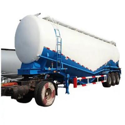 China High Load 30-80Ton  4 Axle Bulk Cement Semi Trailer Stainless Steel Aluminum Vertical Silo Type Dry Powder Truck Trailer for sale