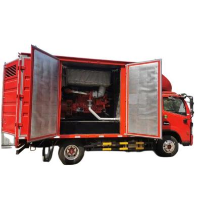 China CAMC 1500@50Hz PG+ Generator Set Red Color Original Quality Truck Mounted Road Transport for sale
