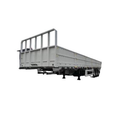 China Cargo Semi Trailer 13 Ton 3 Axle Mechanical Suspension Semi Trailer With Side Wall for sale