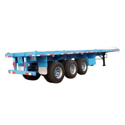 China 3 Axle 40 Foot Container Flatbed Semi Trailer With Brake Chamber for sale