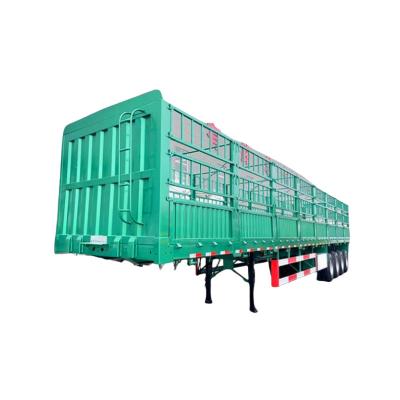 China 4 Axle Load 40 Tons Shipping Fence Semi Trailer Mechanical Suspension for sale