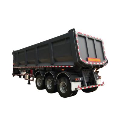 China Carbon Steel BPW Dump Semi Trailer Vehicle 50t Payload 3 Axles for sale